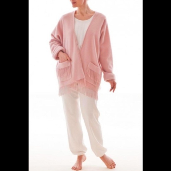 Laurence Tavernier Jackets & Blazers - Laurence Tavernier wool blush open jacket w/fringe